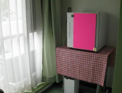 香りを楽しめるハーブ類 鮮やかな色を貼った冷蔵庫