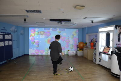 (写真)ICTを活用したスポーツゲームの教材