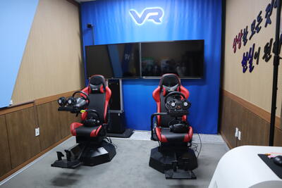 (写真)VR映像を体感できる設備